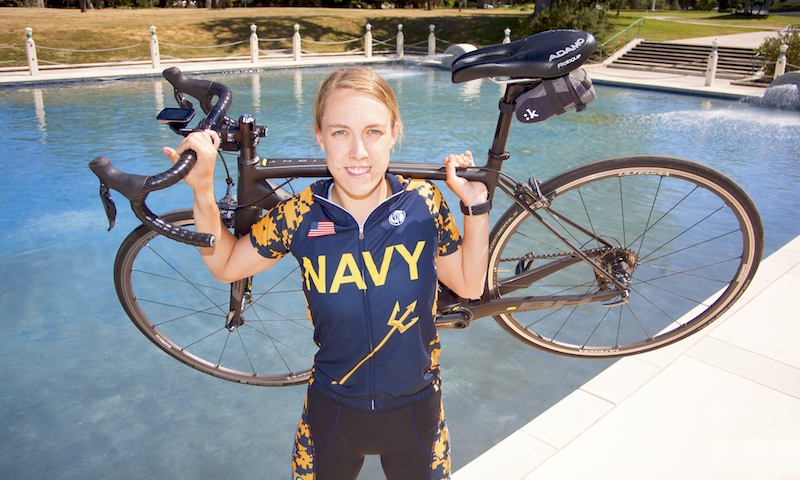 NPS Triathlete Wins at All Navy, Moves on to World Competition