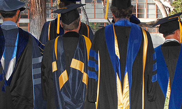 Faculty robes, view from back