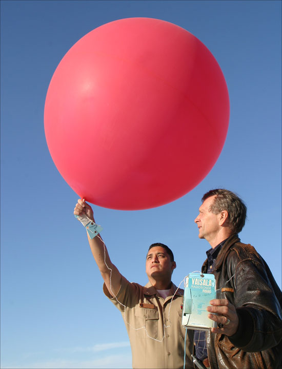 Weather balloon METOC department at the Naval Postgraduate School
