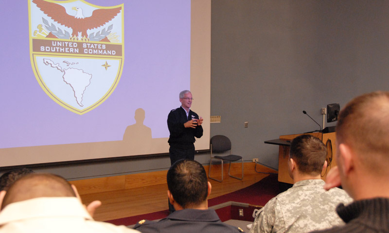 SOUTHCOM Commander Gen. Douglas Fraser Briefs NPS Regional Studies Students, FAOs
