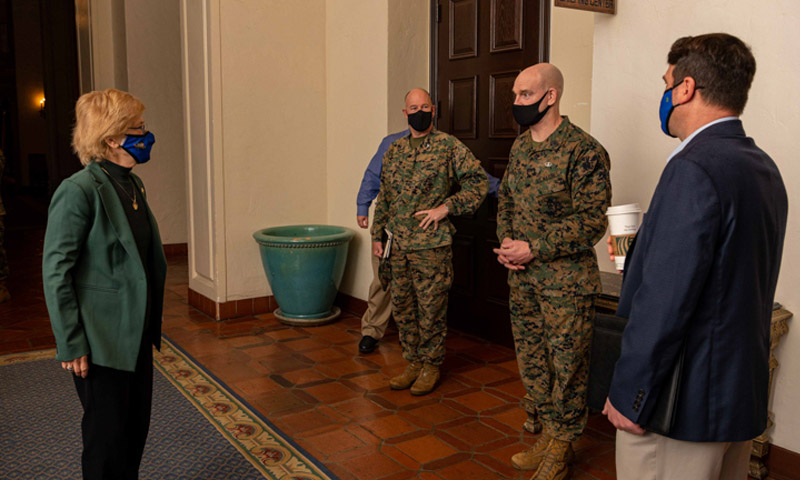 Sergeant Major of the Marine Corps Visits NPS to Discuss Enlisted Education