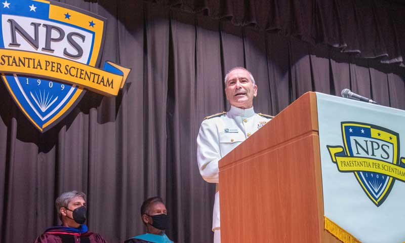 Navy “SWO Boss” Honors Accomplishments of NPS Summer Graduates