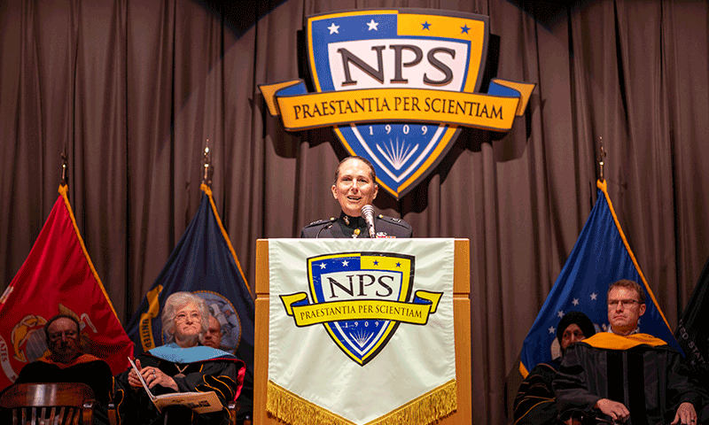 Marine General Offers Challenge to NPS Summer Quarter Graduates